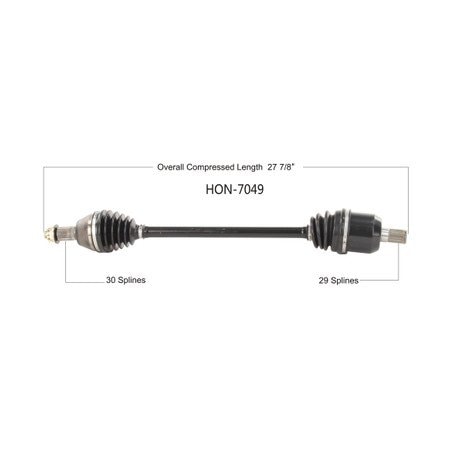 Wide Open OE Replacement CV Axle for HONDA REAR L/R TALON 1000X 19-20 HON-7049